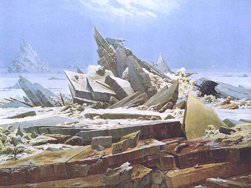 Caspar David Friedrich The Sea of Ice Norge oil painting art